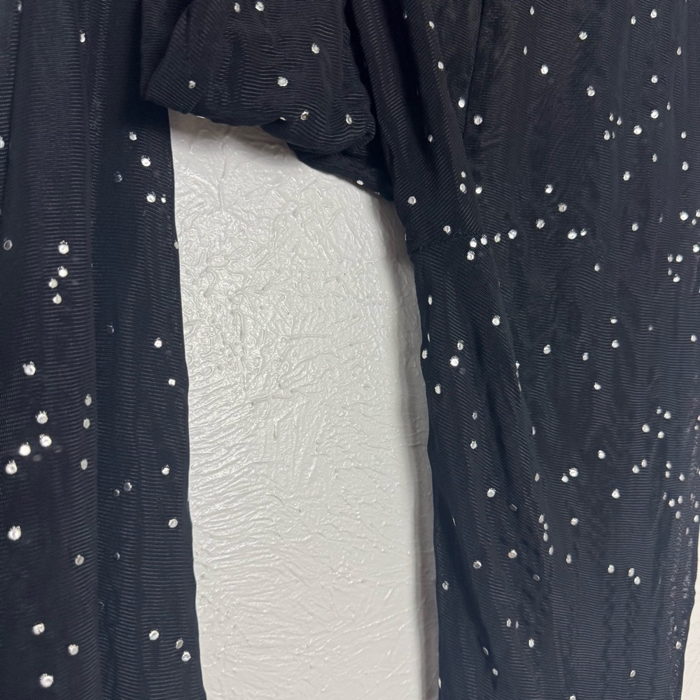 Sheer High Rise Sparkle Flare Leggings - Picture 5 of 9